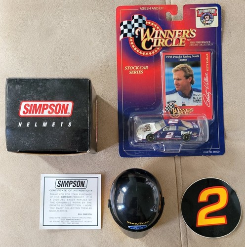 Simpson Rusty Wallace Limited First Edition Miller Mini Helmet w Sticker + Car