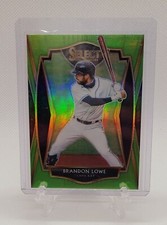 LOT(2)Brandon Lowe 2021 Panini Select #150 Premier Neon Green Prizm #/99 Base