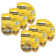 Scotch Removable Double-Sided Tape, 3/4" x 200", Pack of 6 Rolls.