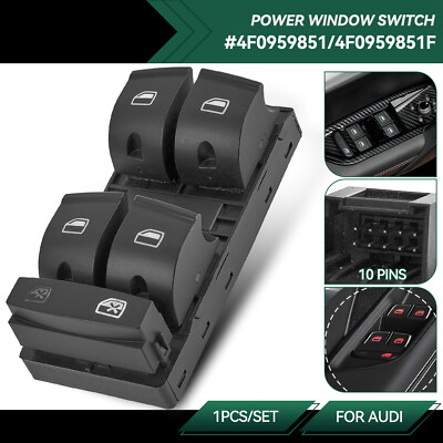Schalter Fensterheber Fensterheberschalter Vorne Links für Audi A3 8P A6 4F Q7 &