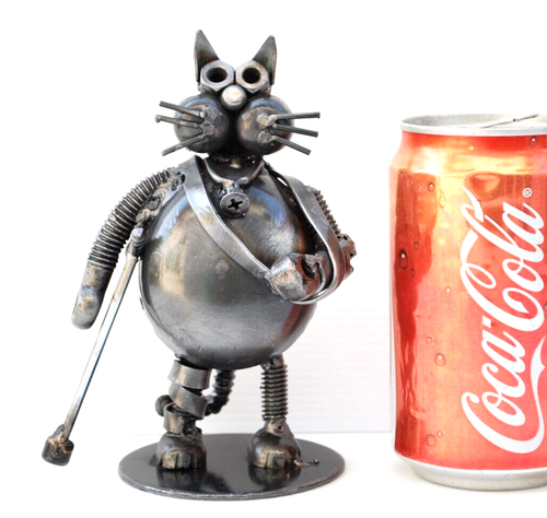 Katze Get Well Geschenk, Katze Altmetall Skulptur, Katzenliebhaber Geschenke, Geschenk für Sie - Bild 2 von 12
