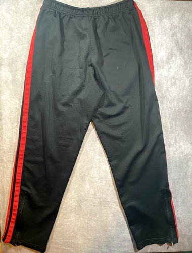 Vintage Y2K Nike Track Pants Mens L Red Black Stripe Swoosh Athletic - Picture 8 of 9