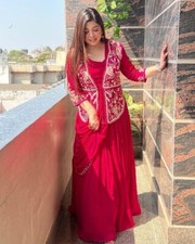 GOWN SALWAR KAMEEZ PAKISTANI INDIAN WEDDING PARTY WEAR DRESS BOLLYWOOD SUIT NEW