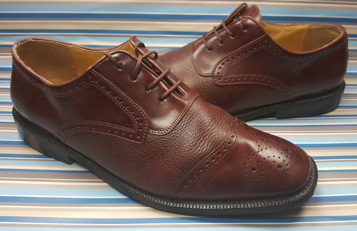 GIORGIO BRUTINI BROGUED WING TIP OXFORD BURGUNDY LEATHER  display picture 2