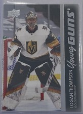 Logan Thompson 21-22 Upper Deck Young Guns Rookie Card NHL Vegas Golden Knights. rookie card picture