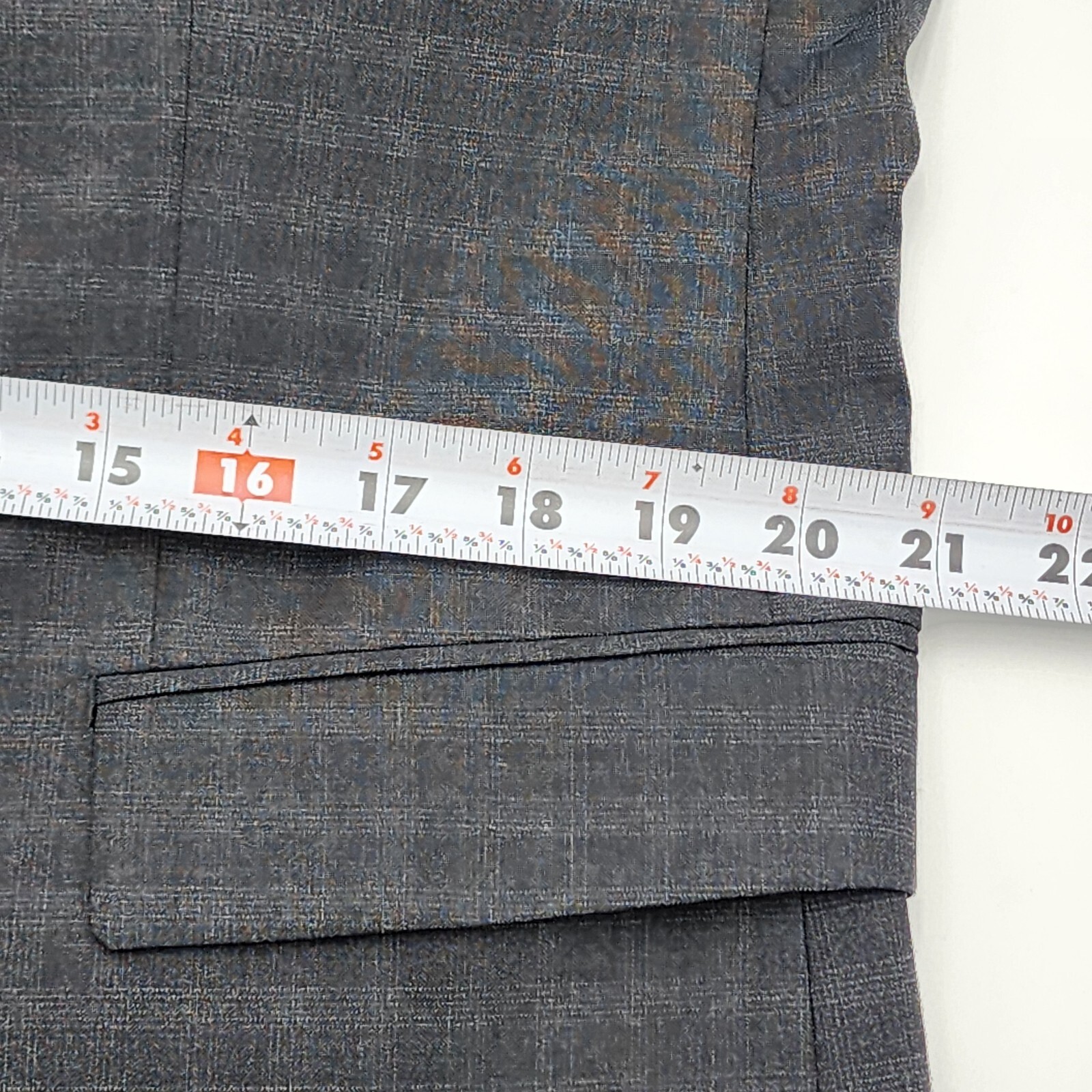 Hugo Boss Blazer Mens Size 44L Gray REDA Itlalian Wool Two Button READ thumbnail 10