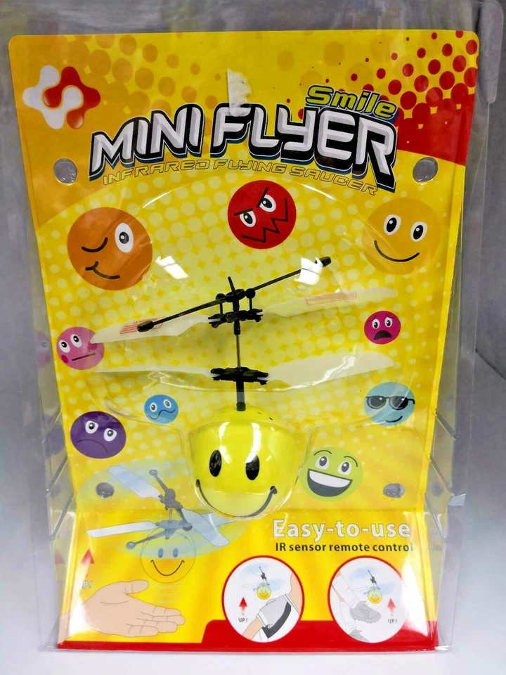 Mini Copter Toy Smile Flying Ball Flyer Hand-Controlled Helicopter Sensor B/O US - Image 2 of 2