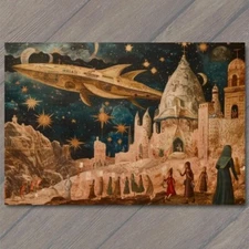 Art Print Alien God Civilization Religious Deity Ceremony Sacred Ritual Spaceshi