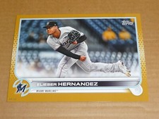 2022 Topps SERIES 1 JUMBO 5 X 7 GOLD 06/10 ELIESER HERNANDEZ MARLINS #9