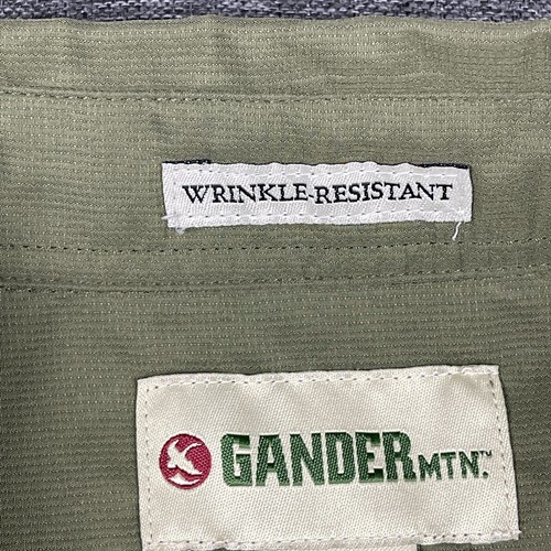 Camisa con botones Gander Mountain para hombre manga larga pesca poliéster X-grande verde - Imagen 14 de 24