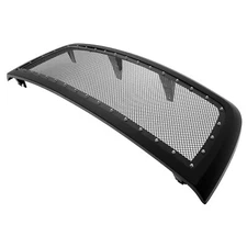 Fits 2010-2013 Ram 2500/3500 Upper Stainless Black Rivet Mesh Package Grille