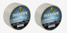 2  DUCK Tape Duct Clear TRANSPARENT Indoor/Outdoor Easy Tear 1.88" W x 20 yd. L