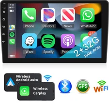 9/10.1" Android 13 Carplay Car Stereo Radio GPS Navi WiFi BT MP5 2+32GB 2Din