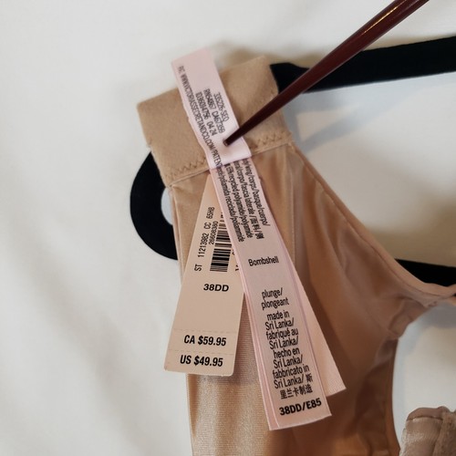 Victoria's Secret Bombshell Ausschnitt-BH 38DD Push-up gepolstert 2 Körbchen beige neu mit Etikett - Bild 11 von 11