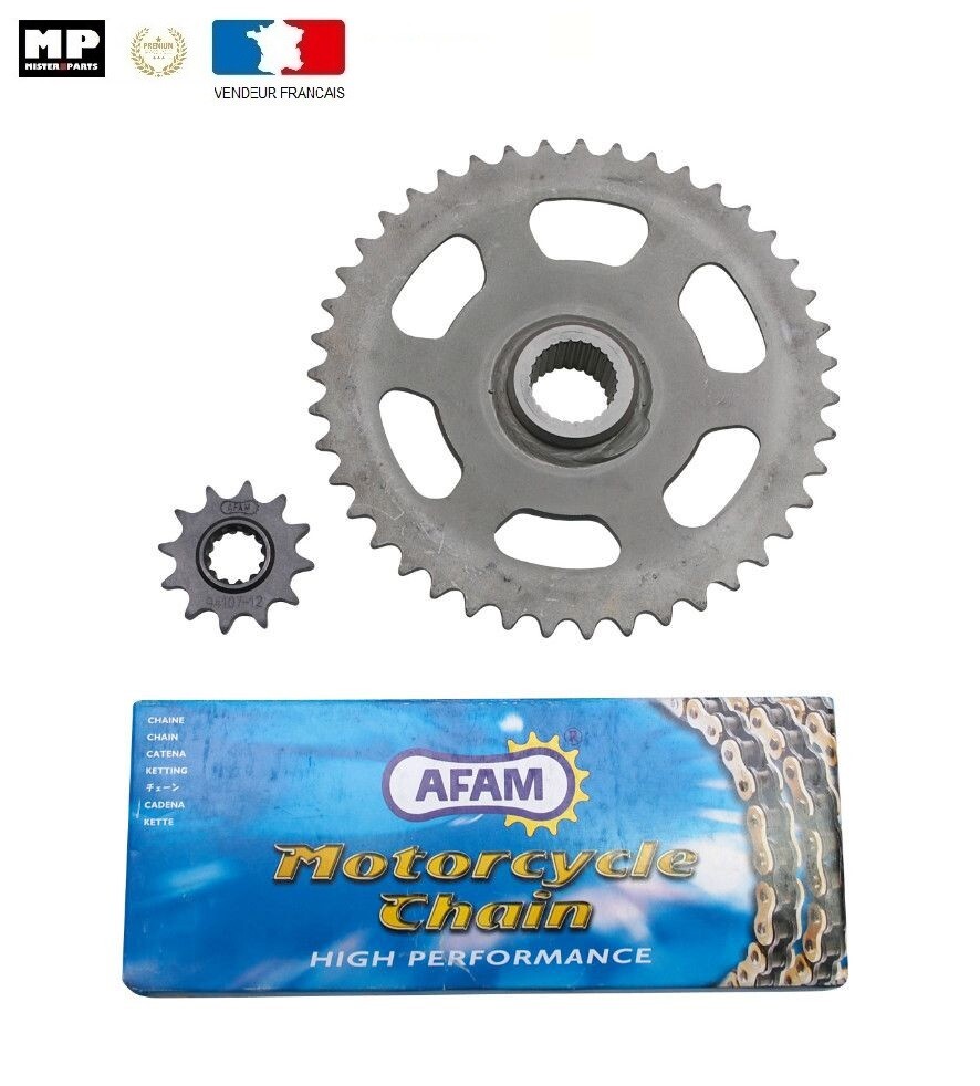 Kit chaîne Afam 415 premium pour Aprilia RS 50 des années 1995 à 1998 en acier renforcé