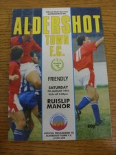 07/08/1993 Aldershot Town v Ruislip Manot [Friendly] . Thanks for viewing our it