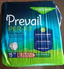 (3 Packs) Prevail Per-Fit XL Adult Briefs 59"- 64", Max Plus Absorbency PF-014/1