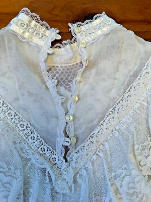 Vtg 70s Jessica's Gunnies Gunne Sax Victorian Inspired Blouse with