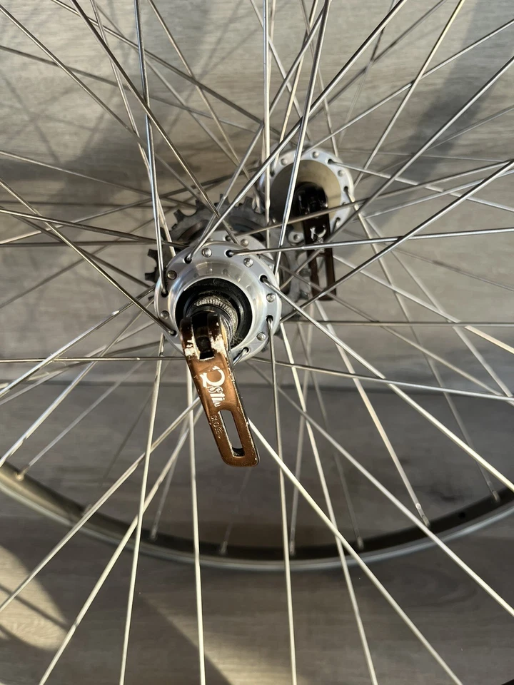 Vintage Shimano Sante 700c Wheelset Araya CTL 370 Rims HB FH 5000 - Image 3 of 4