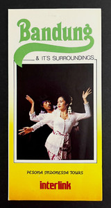 1980s Bandung Area Indonesia Personal Tours Interlink Vintage Travel Brochure