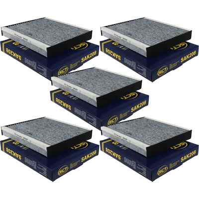 5x SCT Filter Innenraumluft Pollenfilter Innenraumfilter SAK 208