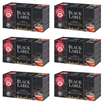 TEEKANNE - Black Label - Natürliche Schwarzer Tee - 6 x 20 Teebeutel - Bild 1 von 4