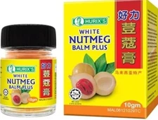 6x 10g Hurix's Salap Pala Penang Nutmeg Balm Relieve Cold, Headache, Block Nose