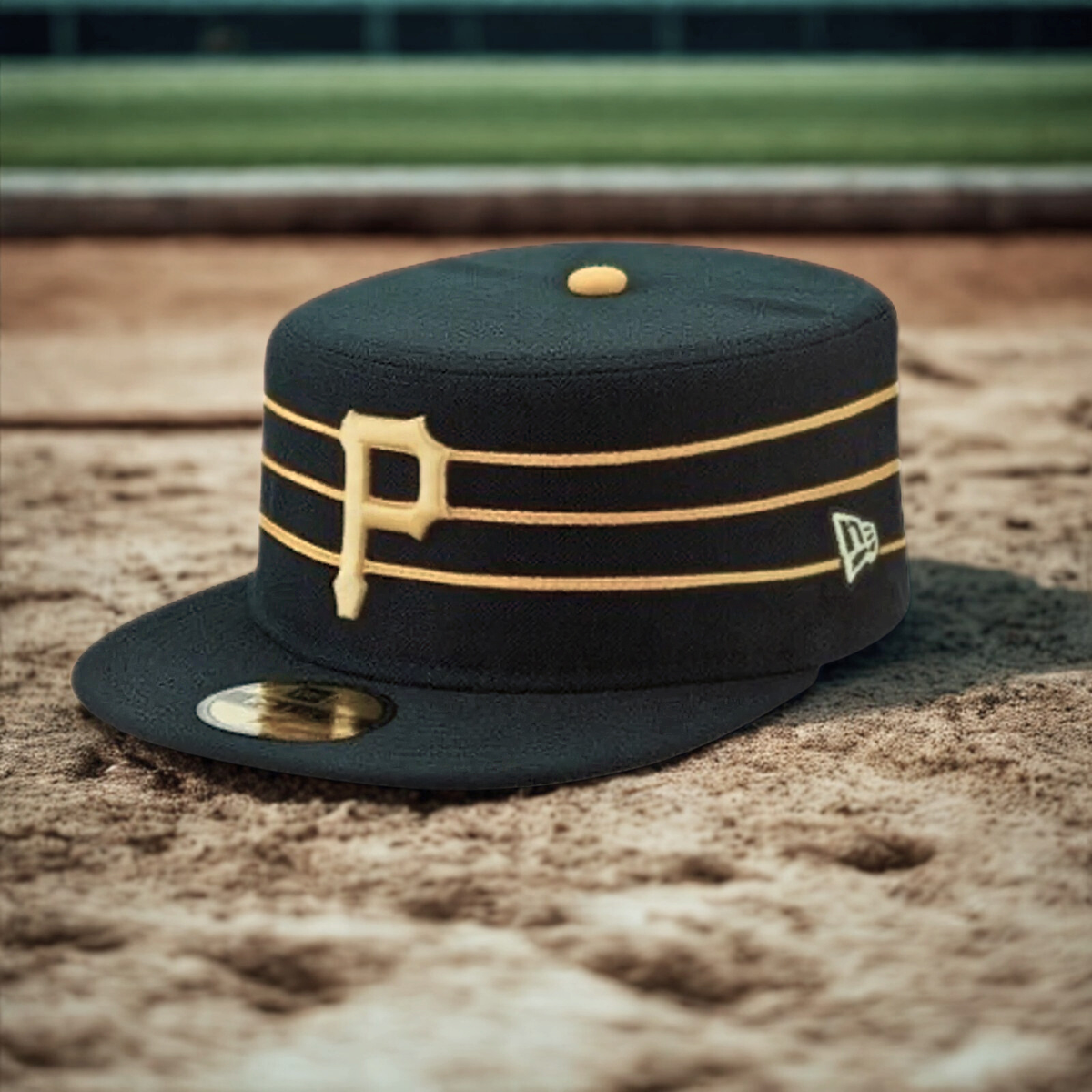 Pittsburgh Pirates New Era Fitted Hat MLB Authentic Pillbox Stripe