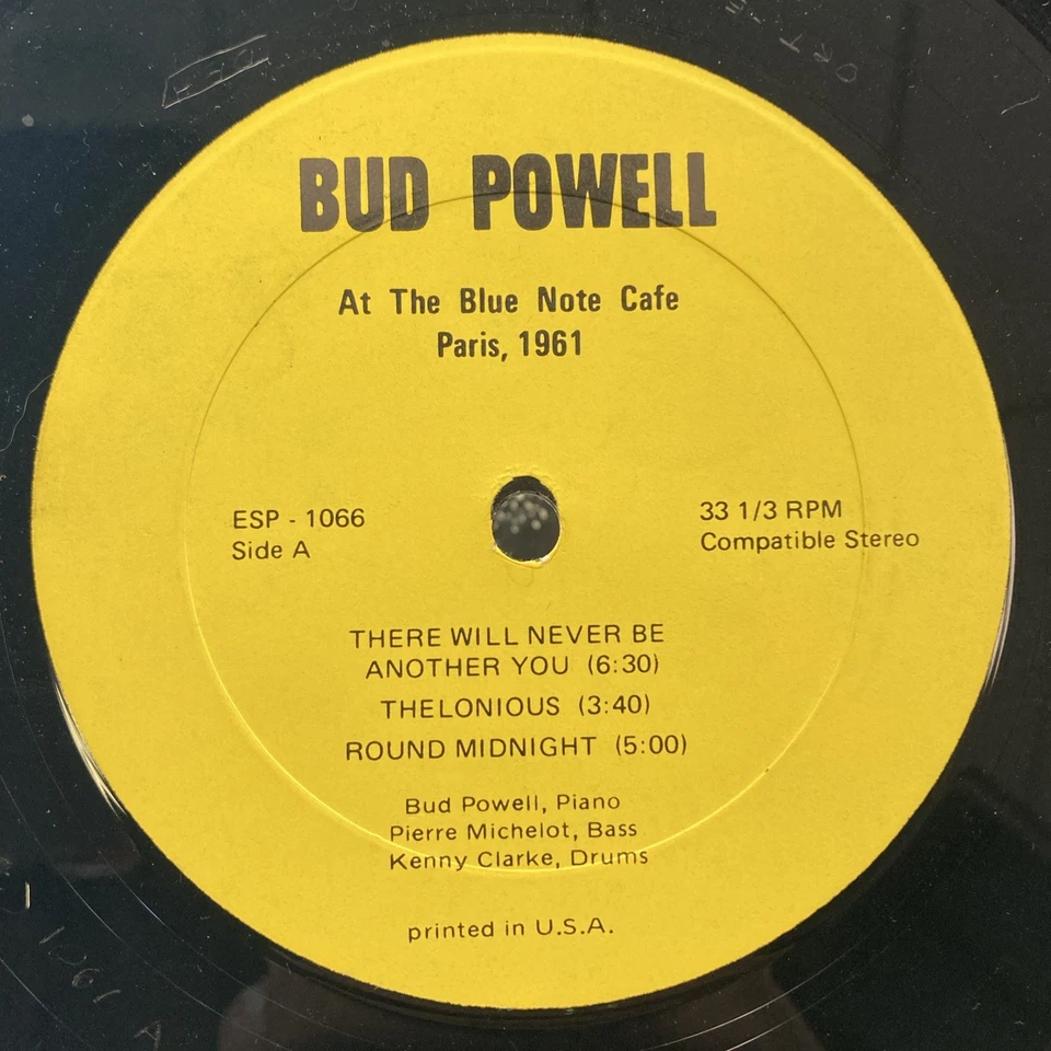 Earl Bud Powell Blue Note Cafe Paris 1961 ESP Disk 1066 Jazz LP USA Kenny Clarke - Image 3 of 4