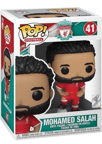 Funko POP Football Liverpool - Mohamed Salah #41 w/ Ecotek Protector- New, Mint