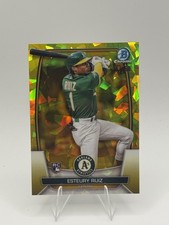 Esteury Ruiz  Dodgers 2023 Bowman Chrome Sapphire  Yellow /50 #46 Athletics (RC)