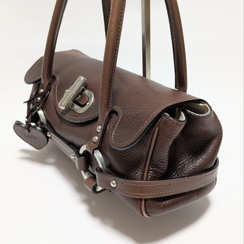 Luella Gisele Bolso de Mano Bolso Cartera Cuero Marrón USADO ¡Buen Estado de JPN! - Imagen 5 de 17
