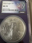 2026 American Silver Eagle 1 oz NGC MS70 - *NEW* TraderBea Purple Core Label