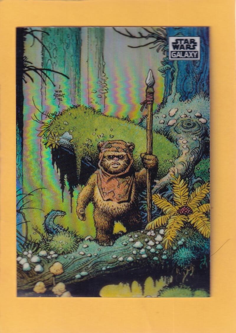 2021 Topps Chrome Star Wars Galaxy Refractor #12 Warrior Ewok NM-MT+