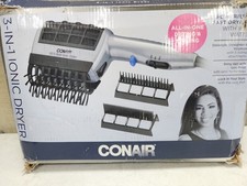 NEW Conair 3-in-1 Stylibng Hair Dryer 1875 W Blow Dryer w/3 Styling Attachments