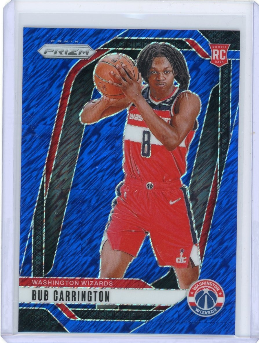 2024-25 Panini Prizm FOTL Blue Shimmer Prizm Rookie #244 Bub Carrington #20/35
