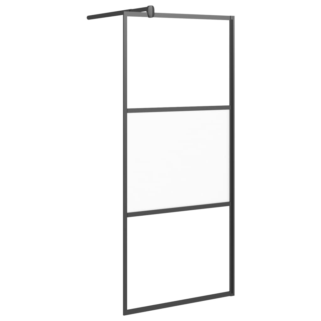Walk-in Doccia 90x195 Nero Satinato - Arredo Bagno Design - 2