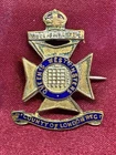 WW1 16th County Of London Regt Queens Westminster's Enamel Sweetheart Brooch