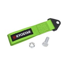 Universal Racing Tow Strap for Front or Rear Bumper Towing Hooks, New Green