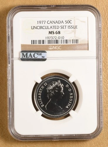 1977 Canada 50 Cents 'Unc Set Issue' NGC MS68