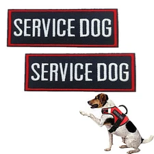Service Dog Fabric Applique Patch Embroidered Weatherproof 35 x 157 Inch