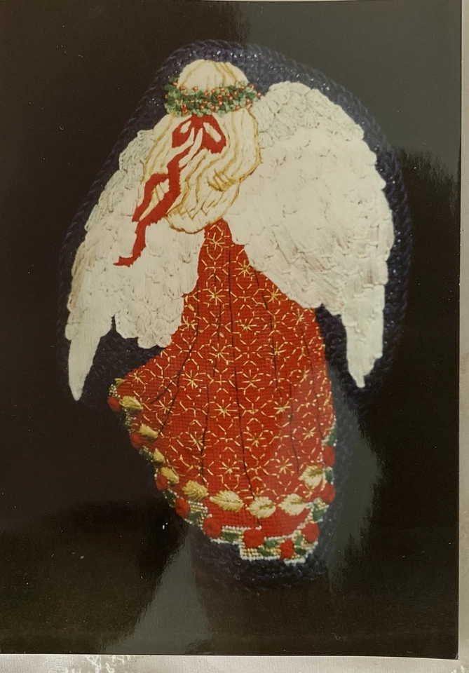 Joan Thomasson Carmesí Treetop Angel Needlepoint Stitch Guide 1996 SIN Lienzo Foto 4 de 4