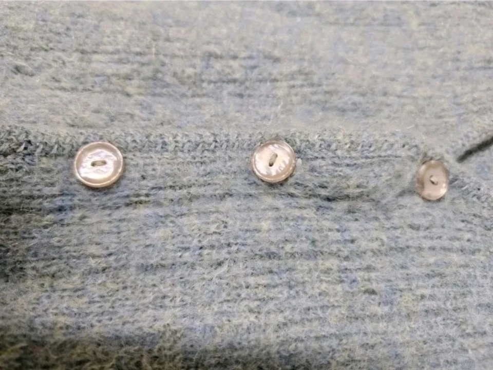 Cárdigan mohair tritono Jantzen vintage años 60 súper genial azul claro talla S Foto 4 de 4