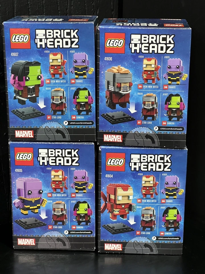 LEGO 41604 41605 41606 41607 Marvel Brickheadz: Thanos Gamora Star-Lord Iron Man - Image 2 of 4