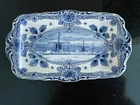 Delft Holland Handgeschilderd 11 1/8" long plate windmills