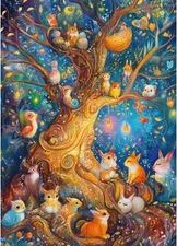 Treehouse Family Jigsaw Puzzle, 1000 Piece Puzzle SEALED NEW FAST SHIP