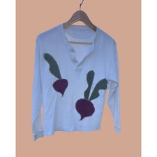 Large Upcycled Beet Shirt Funky Quirky Reworked