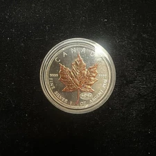 2000 $5 1oz .9999 SILVER Canadian Maple Leaf w/ FIREWORKS PRIVY BU Colorized
