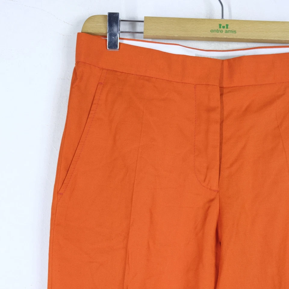 Pantalone Stella McCartney Donna Taglia 44 Viscosa Arancione Casual Comodo Logo - Immagine 2 di 4