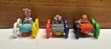 Set of 3 McDonald's 1990 Tiny Toons Adventures Flip Cars Happy Meal Toys